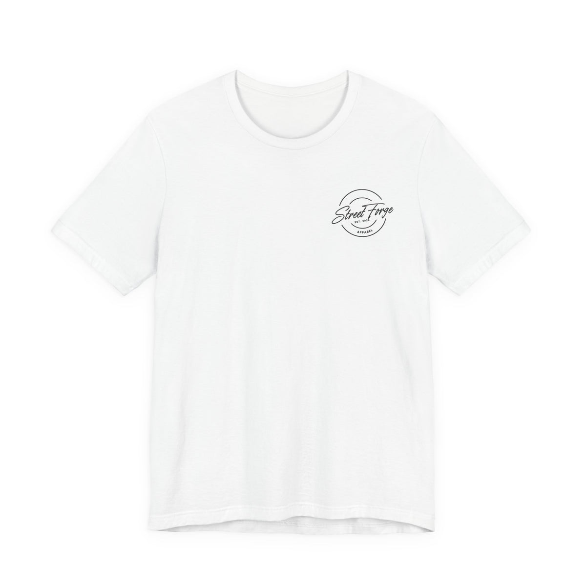 Street Forge Logo T-Shirt — Retro Script Chest & Back Graphic Tee