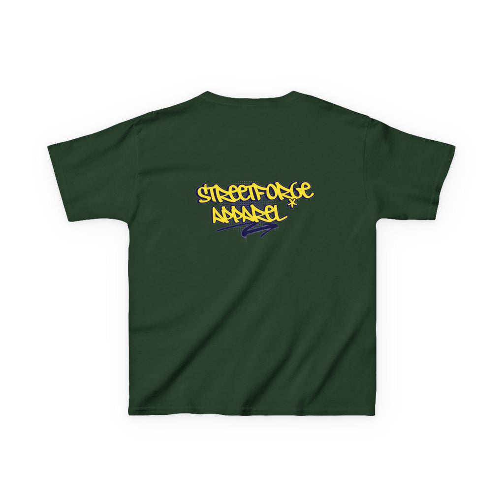 Kids Tee — Yellow Graffiti "Streetwise Angel" Logo
