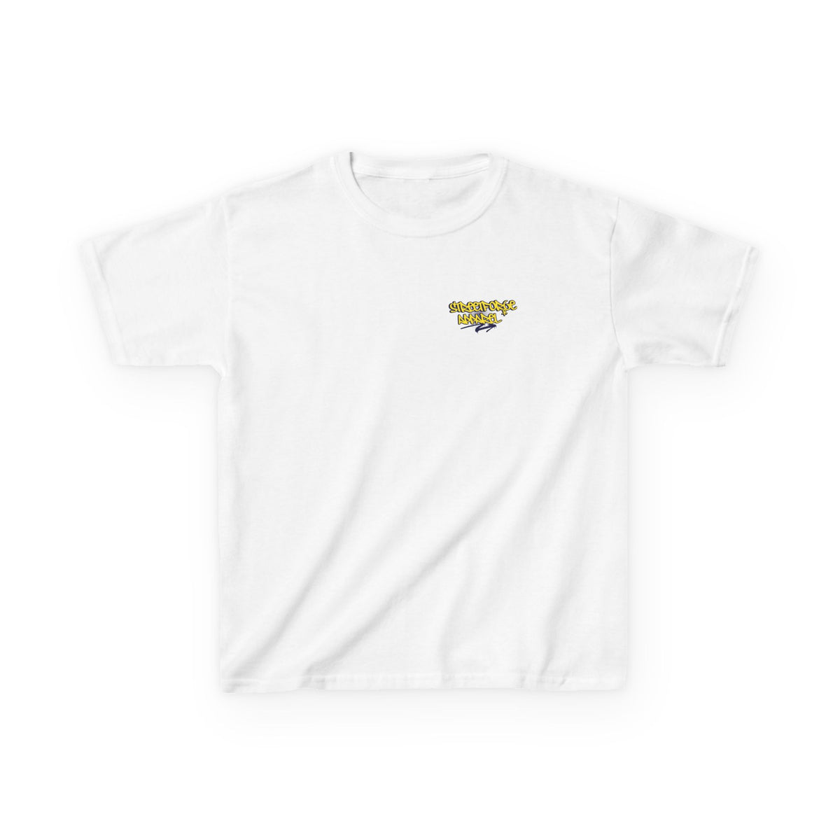 Kids Tee — Yellow Graffiti "Streetwise Angel" Logo