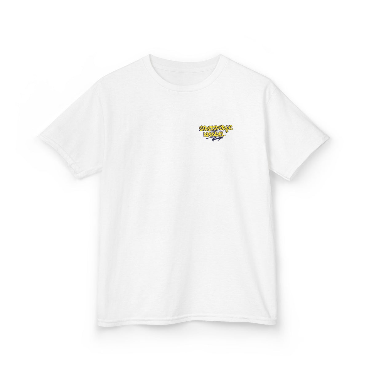 Kids Tee — Yellow Graffiti "Streetwise Angel" Logo