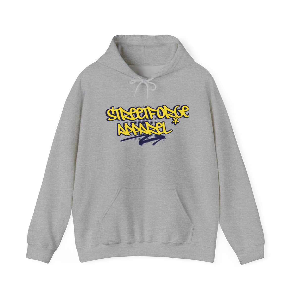 Streetforge Apparel Graffiti Hoodie — Yellow Script Logo