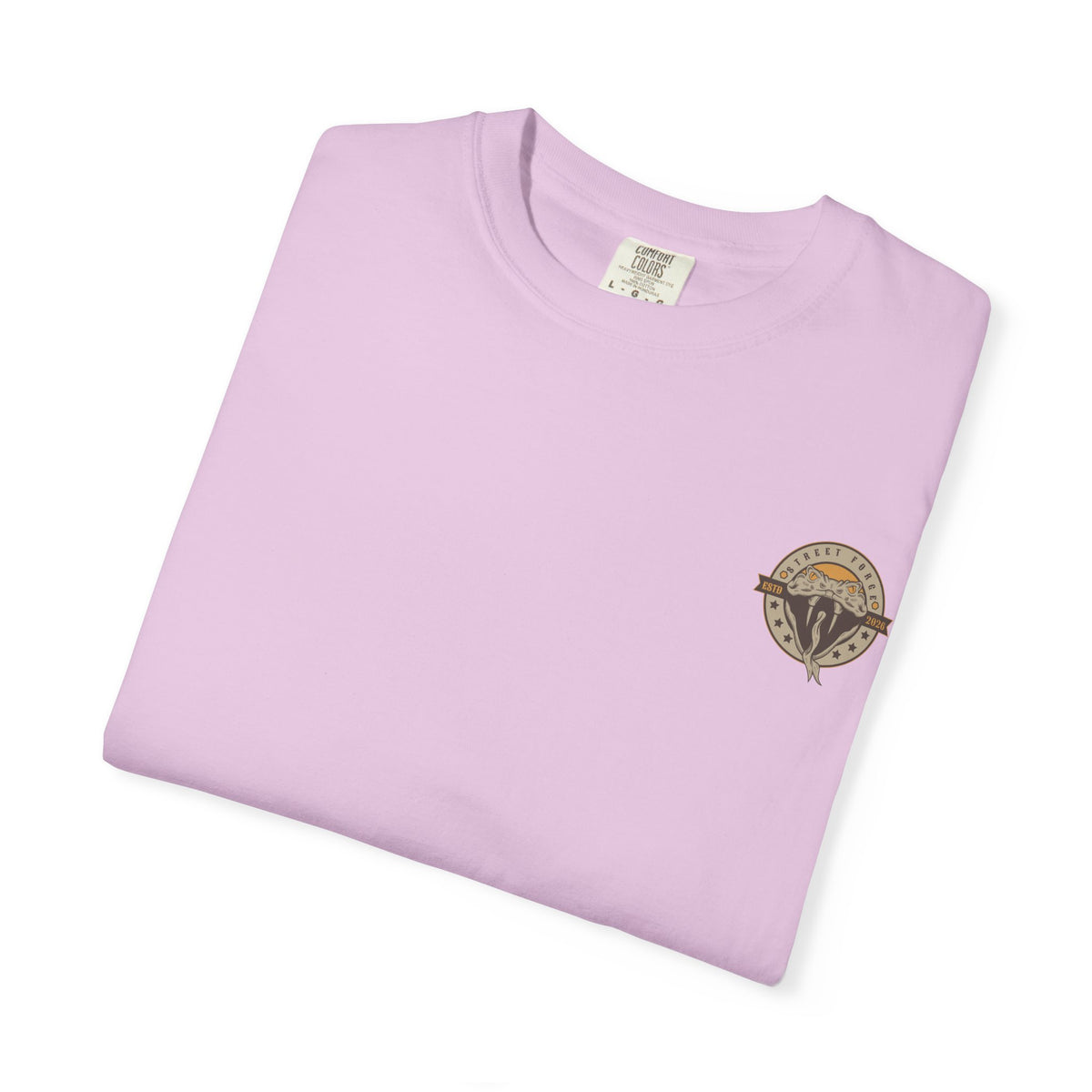 Snake Emblem T-Shirt — Street Forge Cobra Logo Tee (Est. 2026)