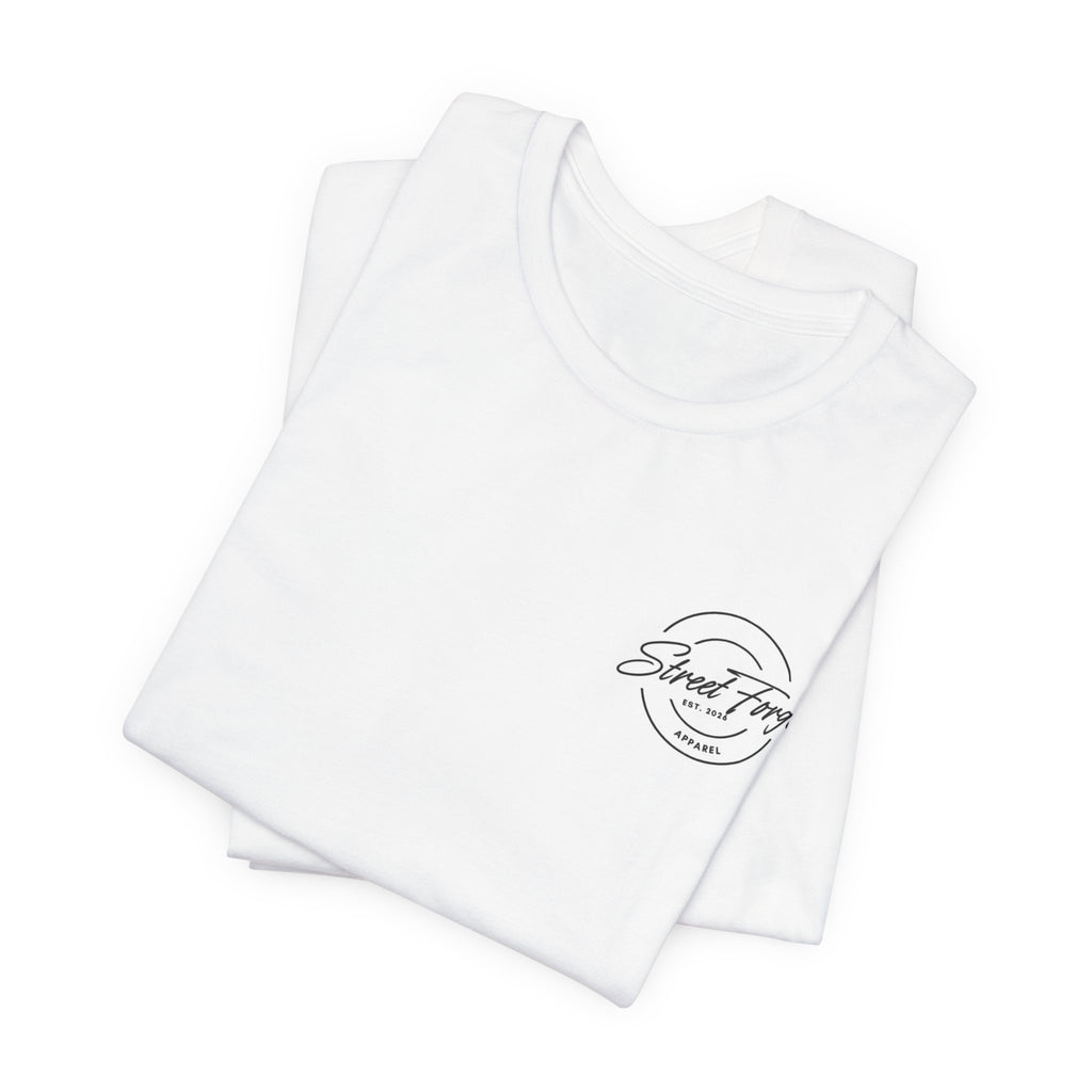 Street Forge Logo T-Shirt — Retro Script Chest & Back Graphic Tee
