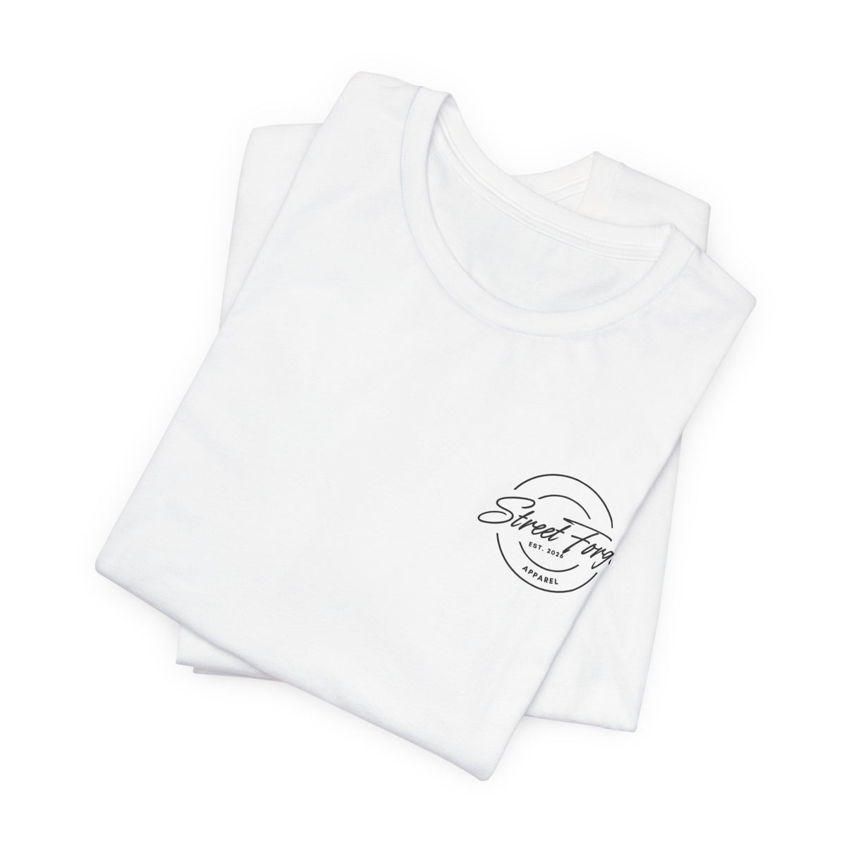Street Forge Logo T-Shirt — Retro Script Chest & Back Graphic Tee