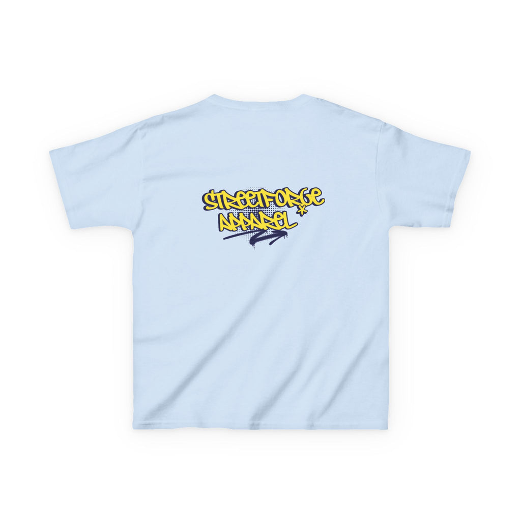 Kids Tee — Yellow Graffiti "Streetwise Angel" Logo