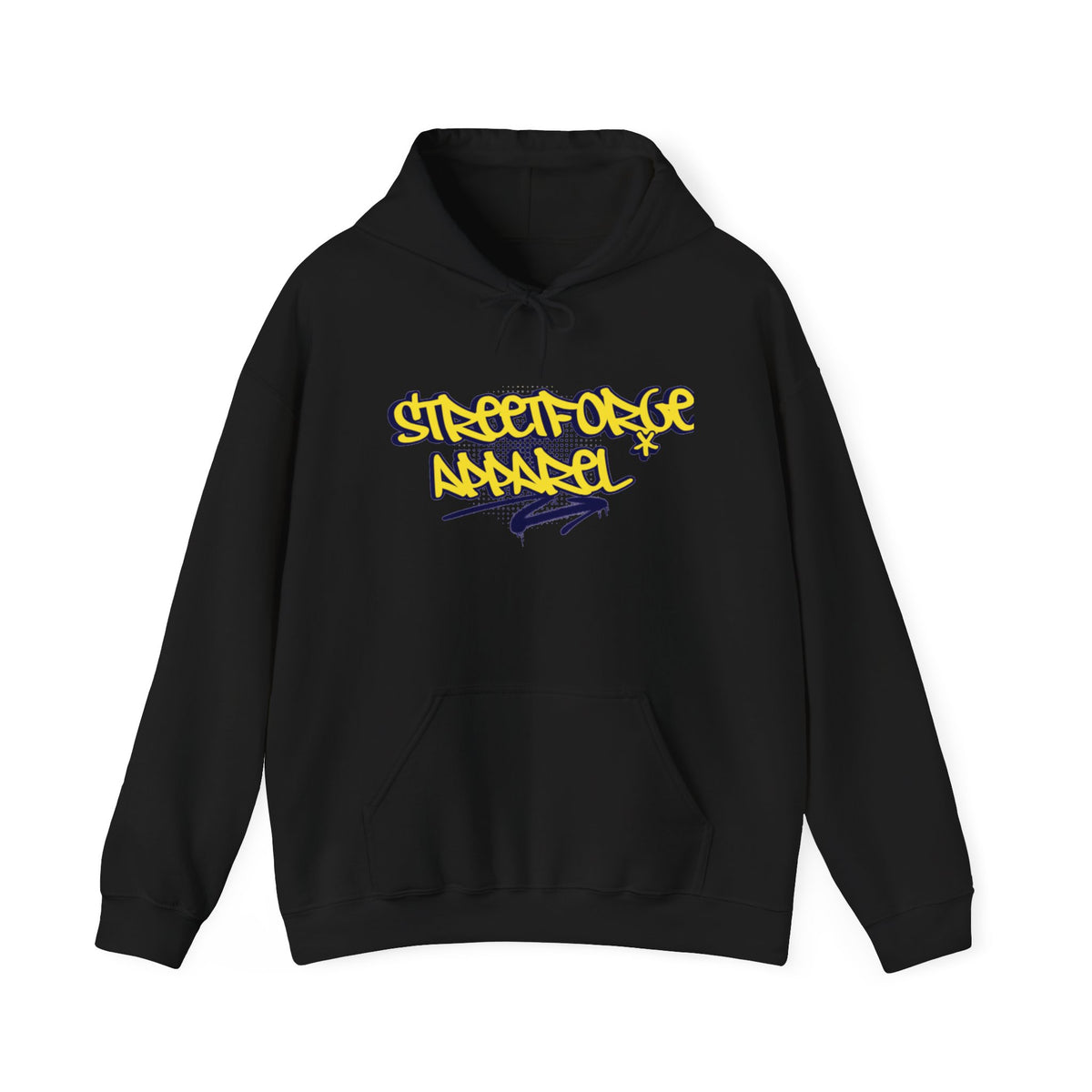 Streetforge Apparel Graffiti Hoodie — Yellow Script Logo