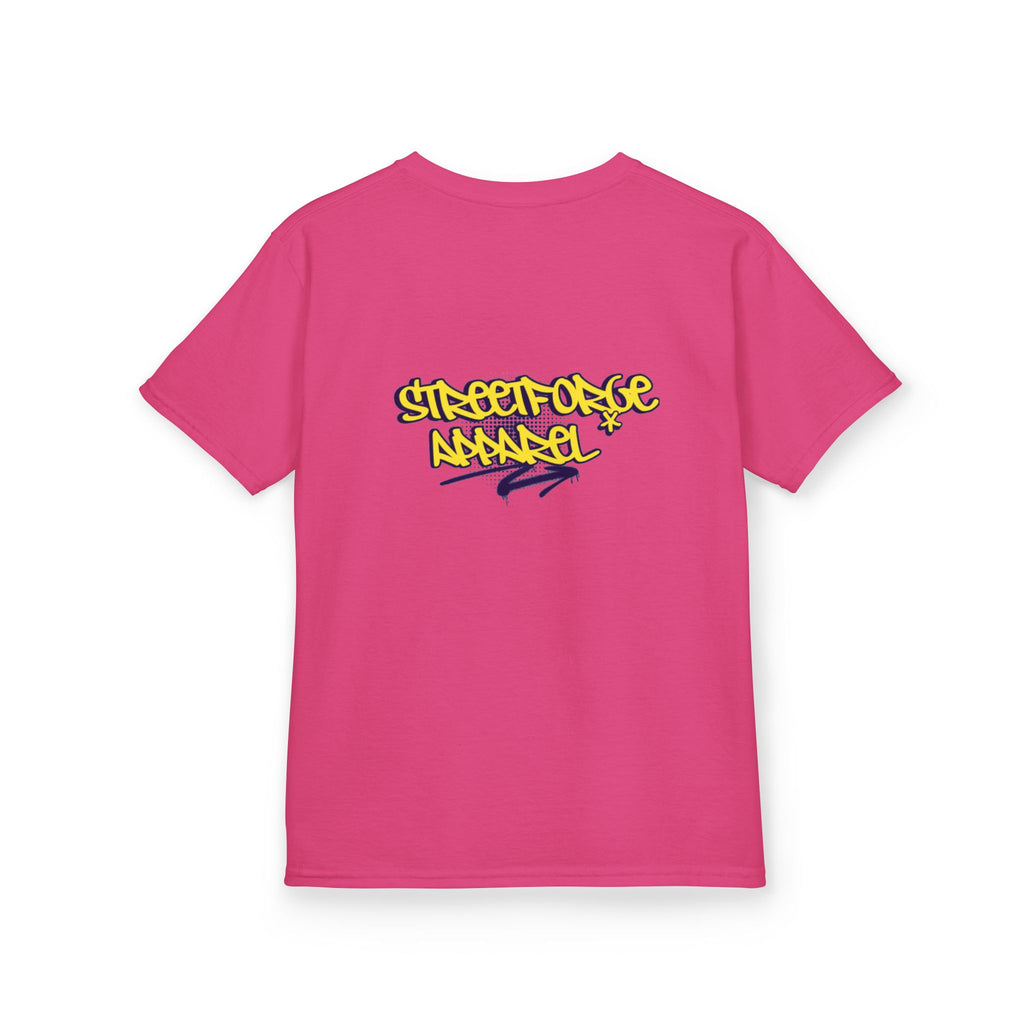 Kids Tee — Yellow Graffiti "Streetwise Angel" Logo