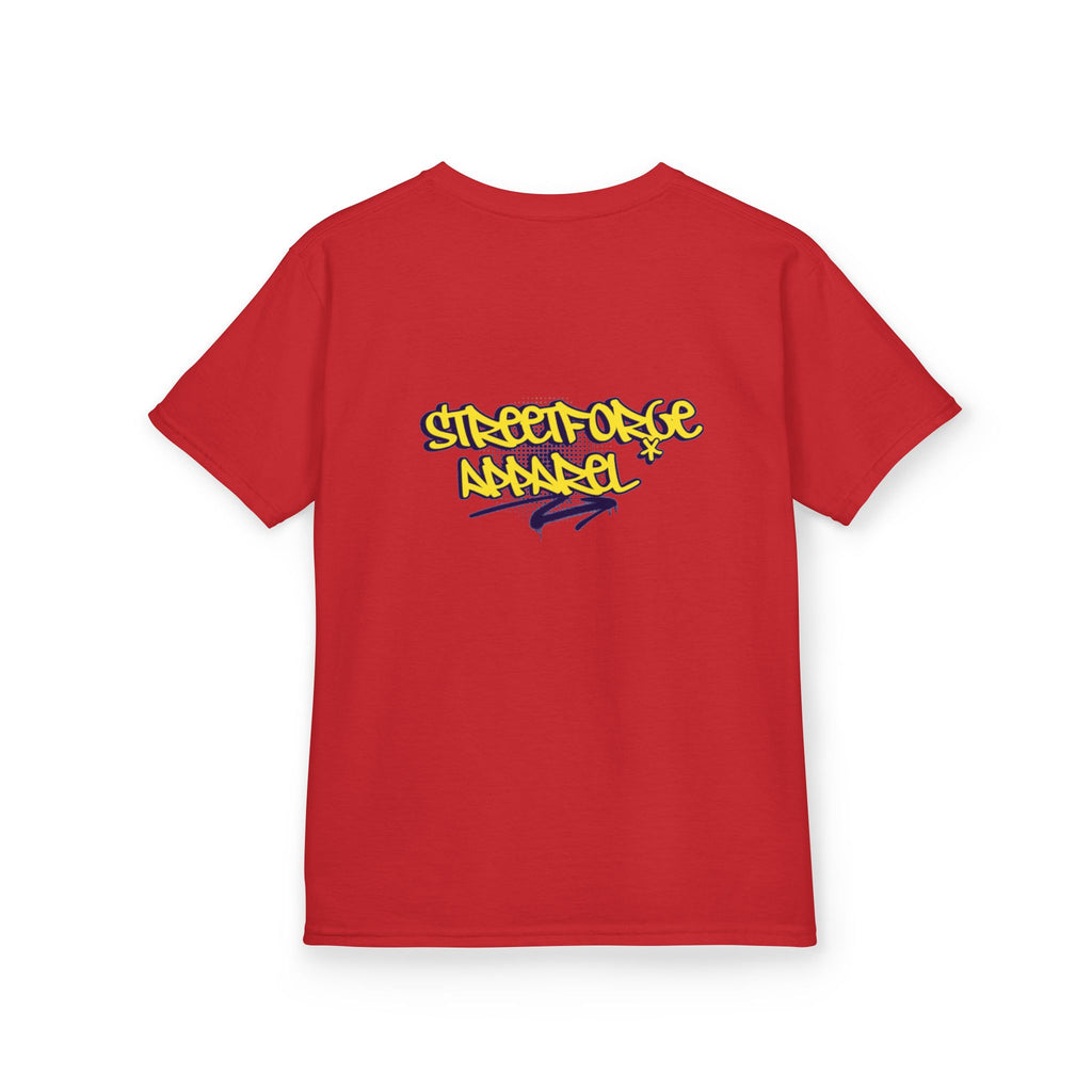 Kids Tee — Yellow Graffiti "Streetwise Angel" Logo