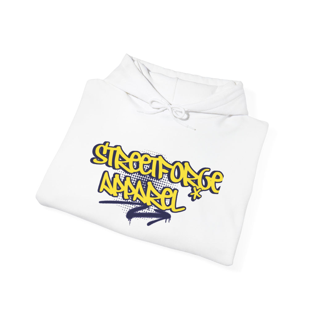 Streetforge Apparel Graffiti Hoodie — Yellow Script Logo