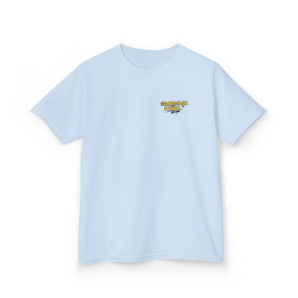 Kids Tee — Yellow Graffiti "Streetwise Angel" Logo