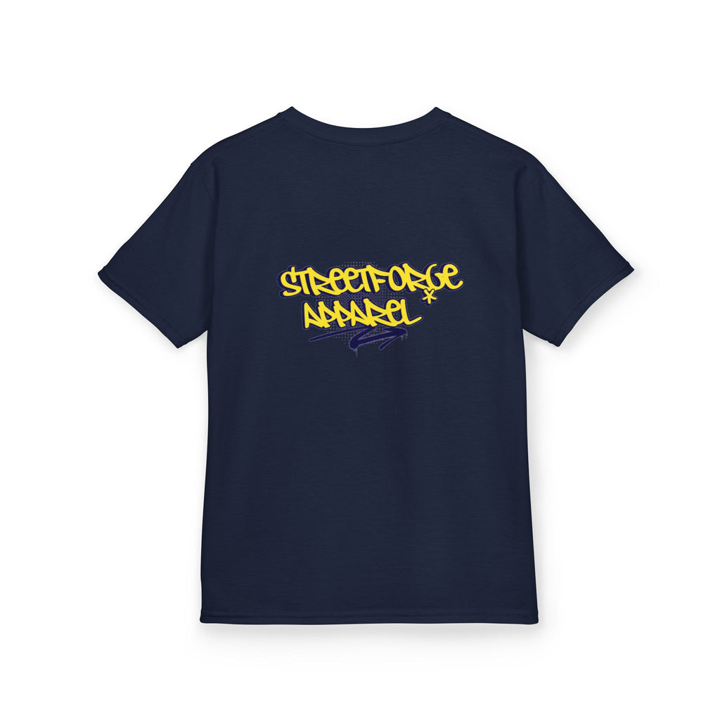 Kids Tee — Yellow Graffiti "Streetwise Angel" Logo