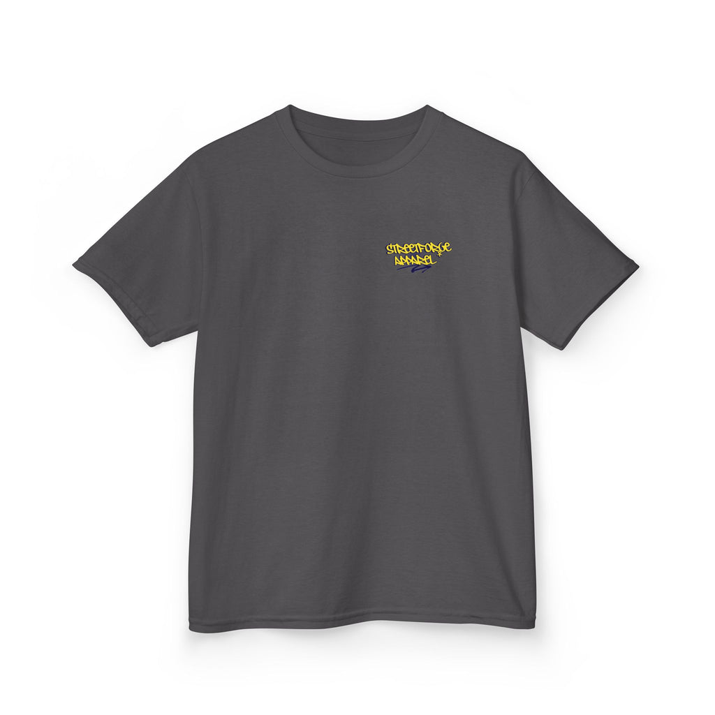 Kids Tee — Yellow Graffiti "Streetwise Angel" Logo