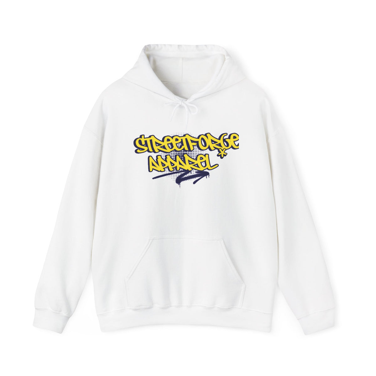 Streetforge Apparel Graffiti Hoodie — Yellow Script Logo