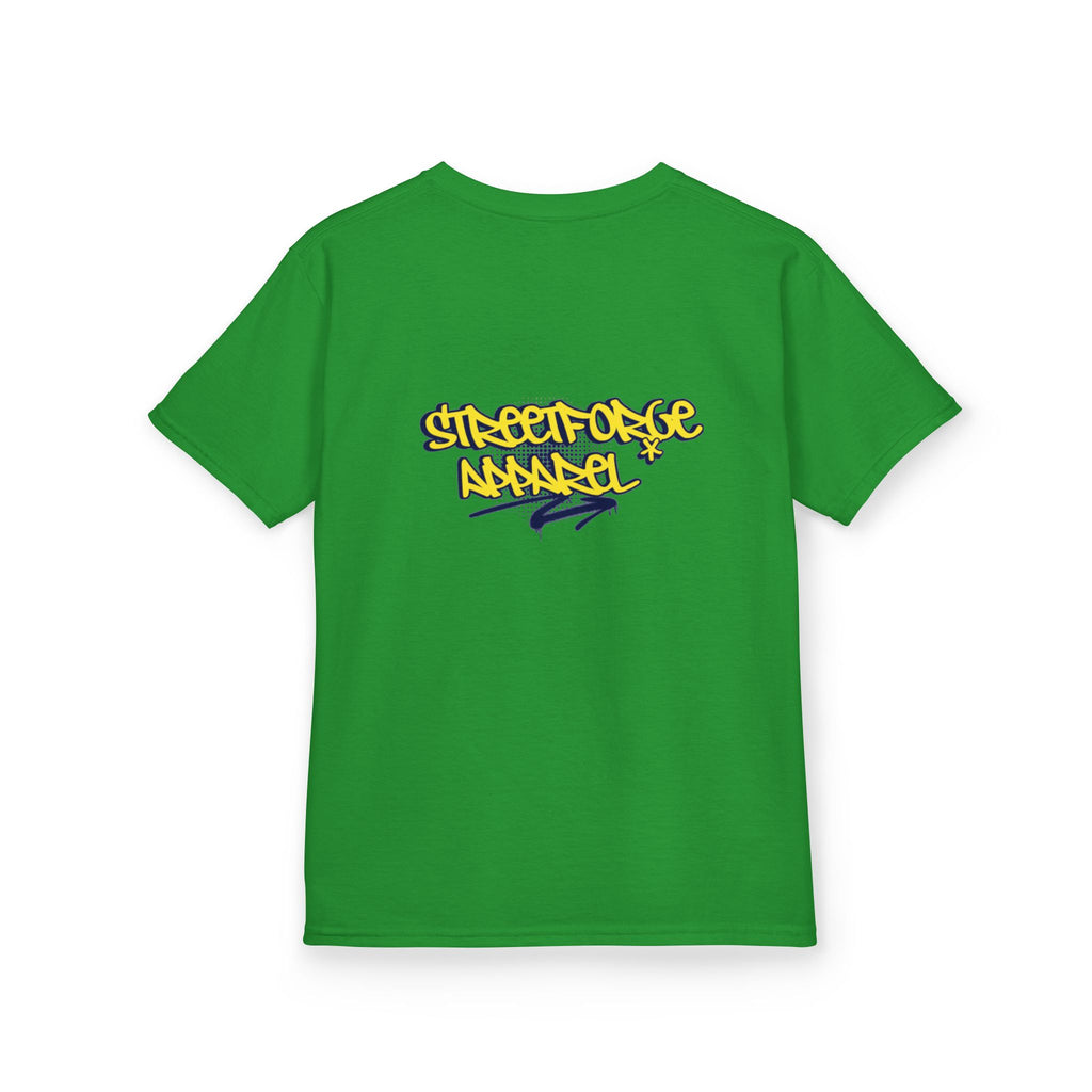 Kids Tee — Yellow Graffiti "Streetwise Angel" Logo