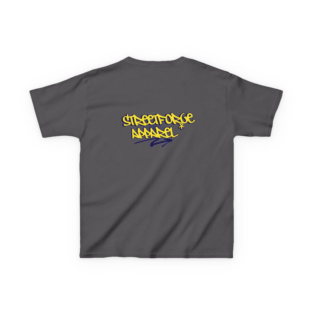 Kids Tee — Yellow Graffiti "Streetwise Angel" Logo