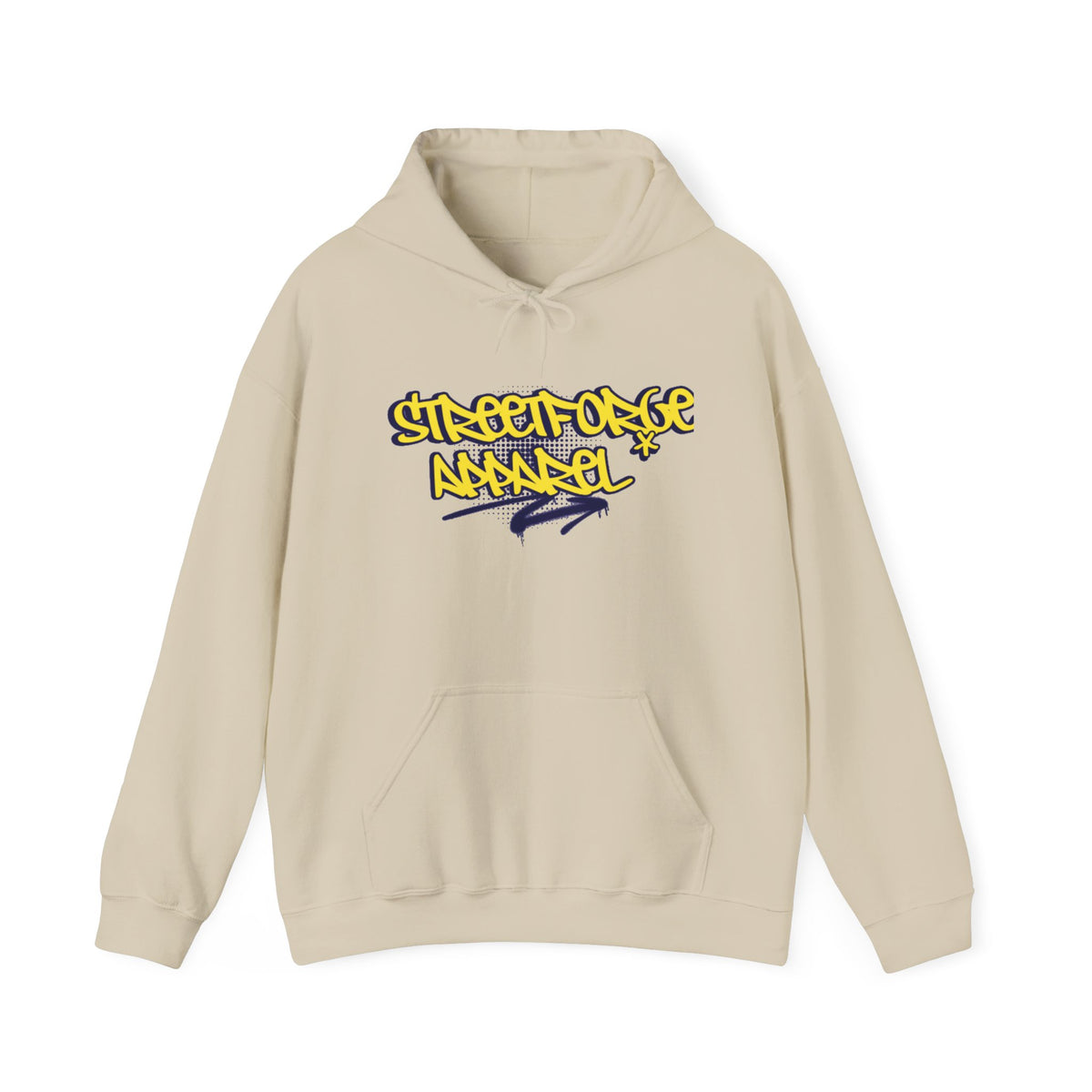 Streetforge Apparel Graffiti Hoodie — Yellow Script Logo