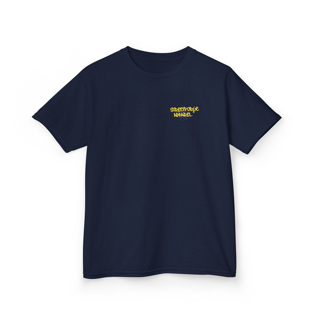 Kids Tee — Yellow Graffiti "Streetwise Angel" Logo