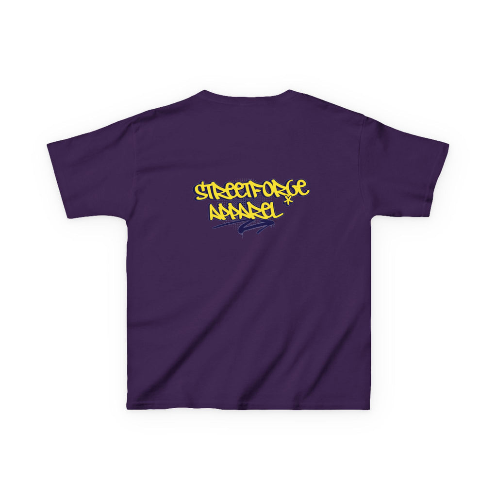 Kids Tee — Yellow Graffiti "Streetwise Angel" Logo