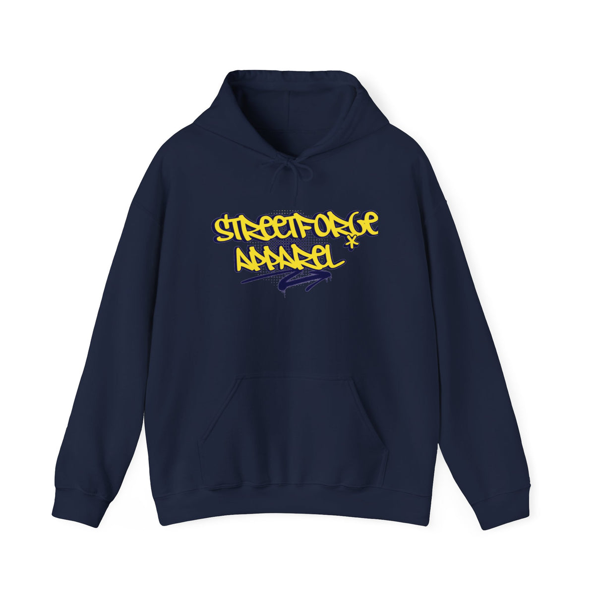 Streetforge Apparel Graffiti Hoodie — Yellow Script Logo