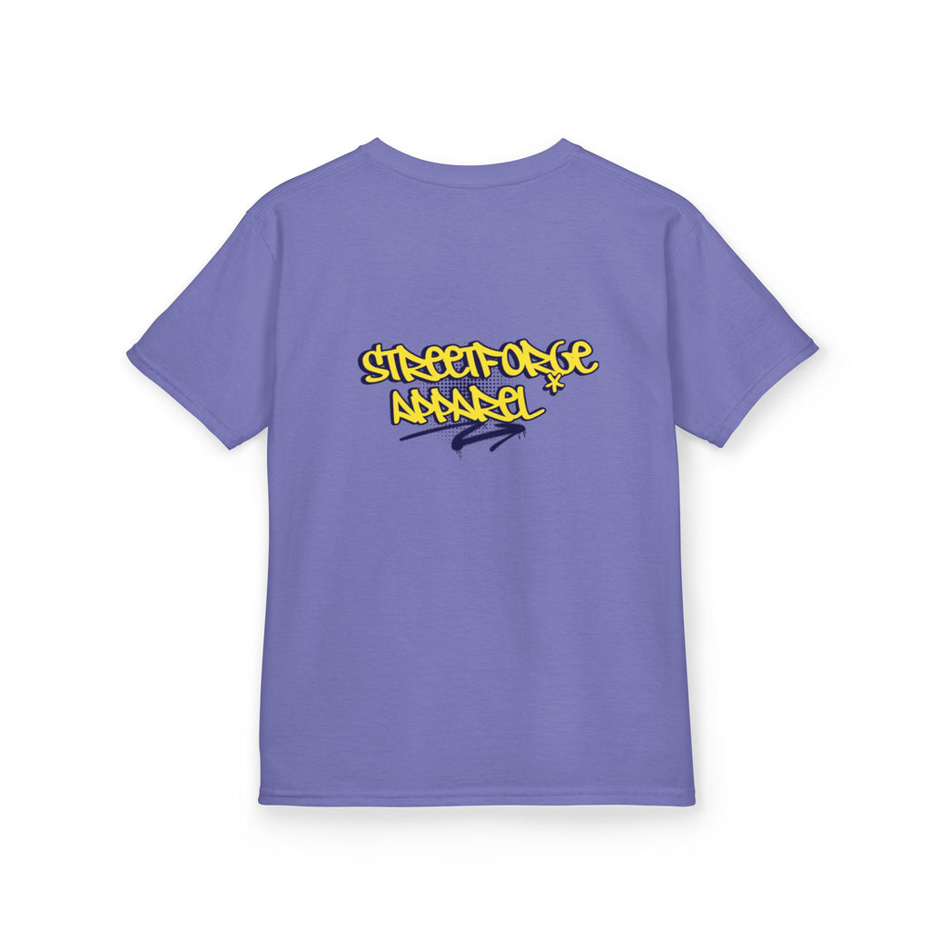 Kids Tee — Yellow Graffiti "Streetwise Angel" Logo
