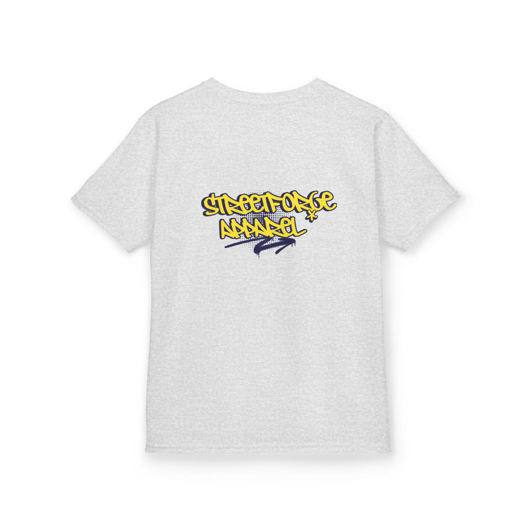 Kids Tee — Yellow Graffiti "Streetwise Angel" Logo