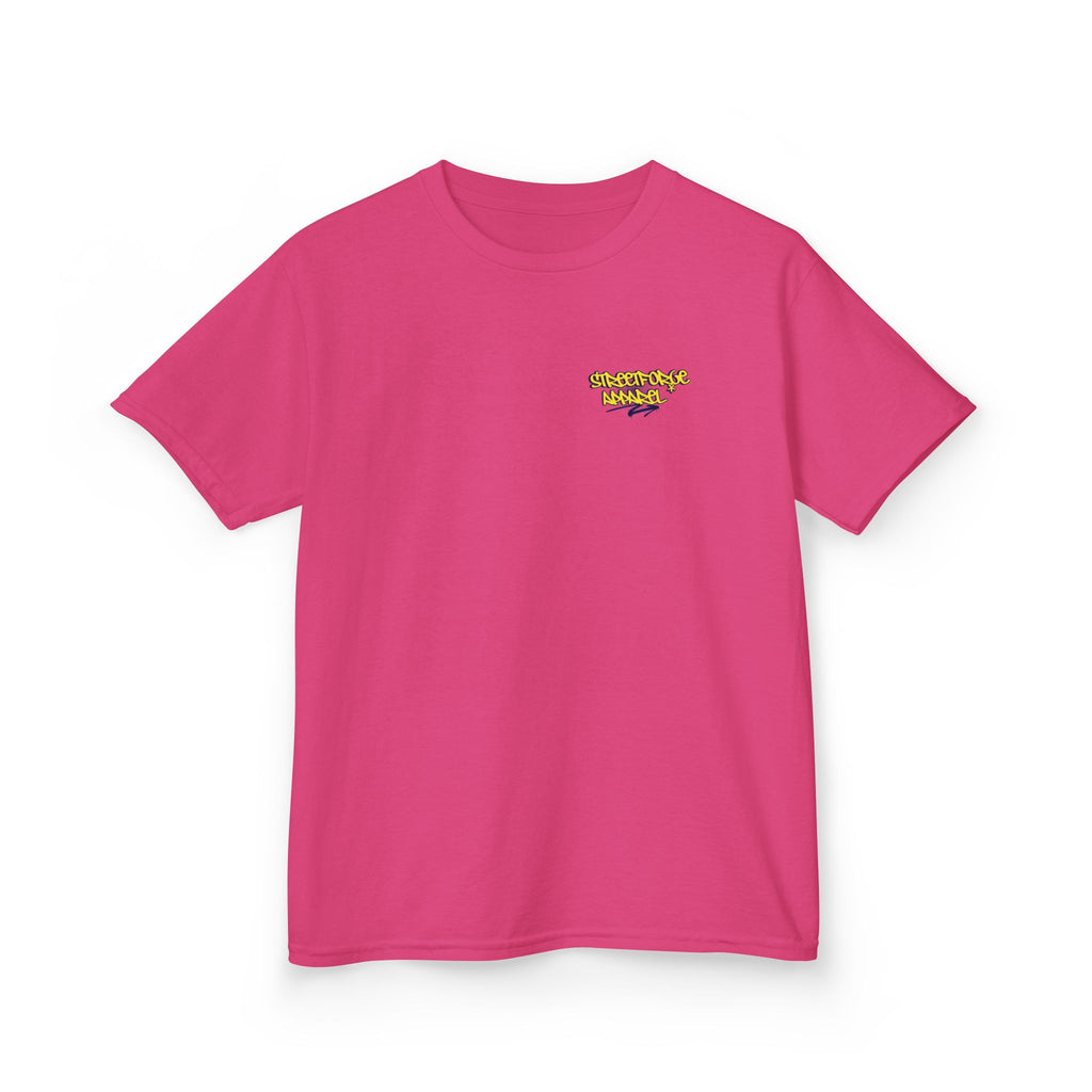 Kids Tee — Yellow Graffiti "Streetwise Angel" Logo