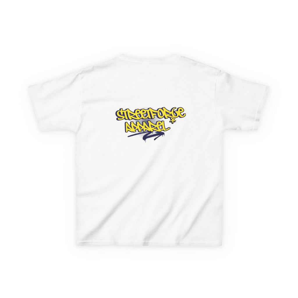 Kids Tee — Yellow Graffiti "Streetwise Angel" Logo
