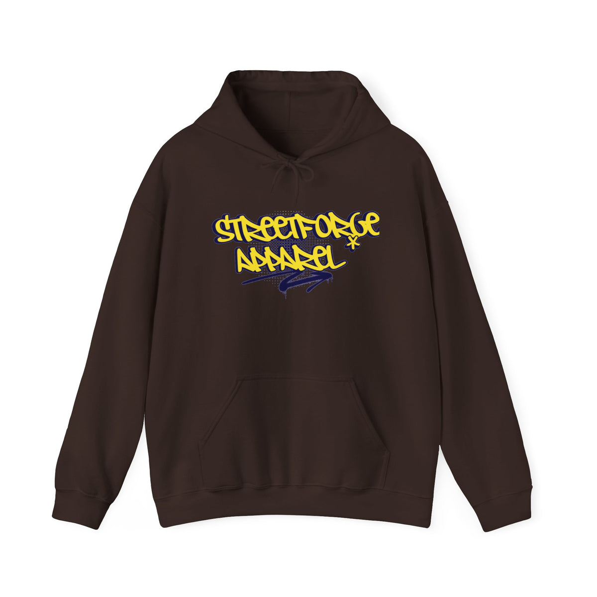 Streetforge Apparel Graffiti Hoodie — Yellow Script Logo
