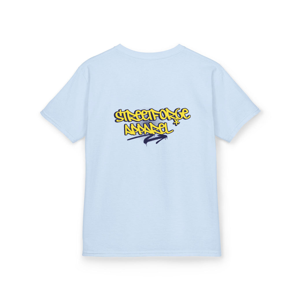 Kids Tee — Yellow Graffiti "Streetwise Angel" Logo