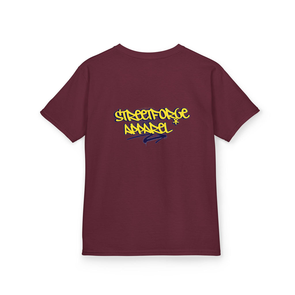 Kids Tee — Yellow Graffiti "Streetwise Angel" Logo