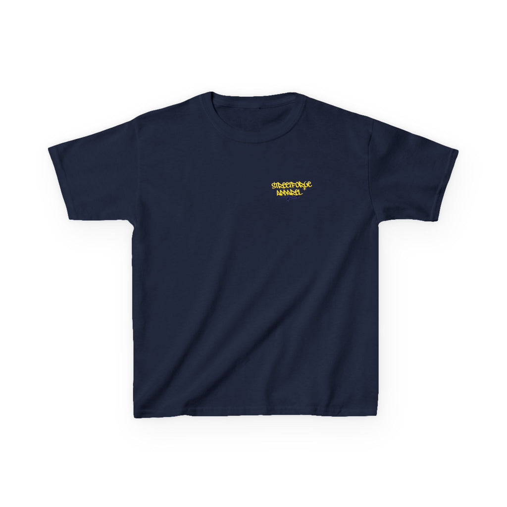 Kids Tee — Yellow Graffiti "Streetwise Angel" Logo