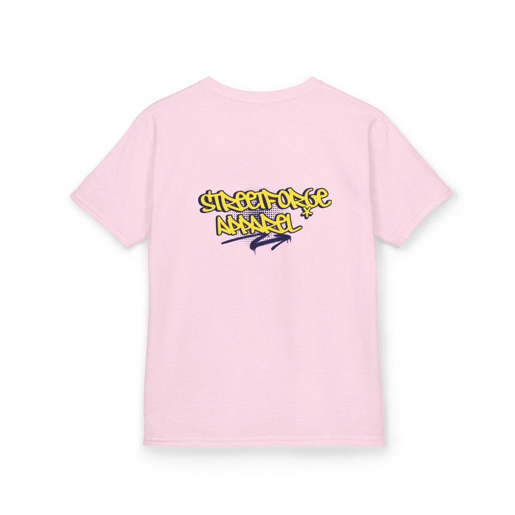 Kids Tee — Yellow Graffiti "Streetwise Angel" Logo
