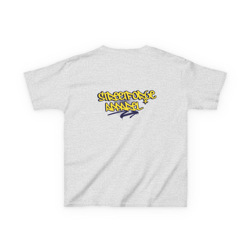 Kids Tee — Yellow Graffiti "Streetwise Angel" Logo
