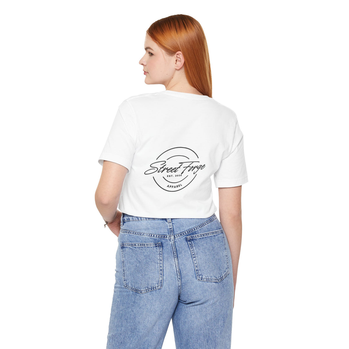 Street Forge Logo T-Shirt — Retro Script Chest & Back Graphic Tee
