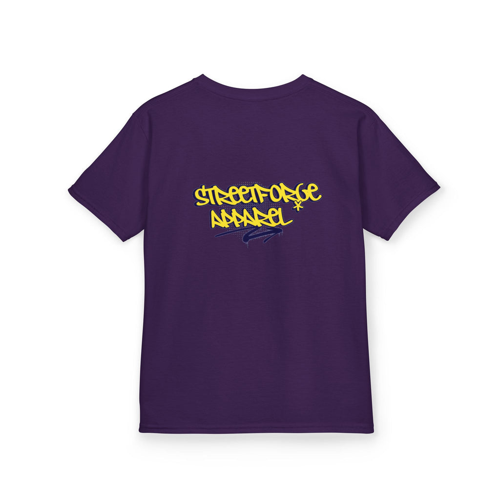 Kids Tee — Yellow Graffiti "Streetwise Angel" Logo
