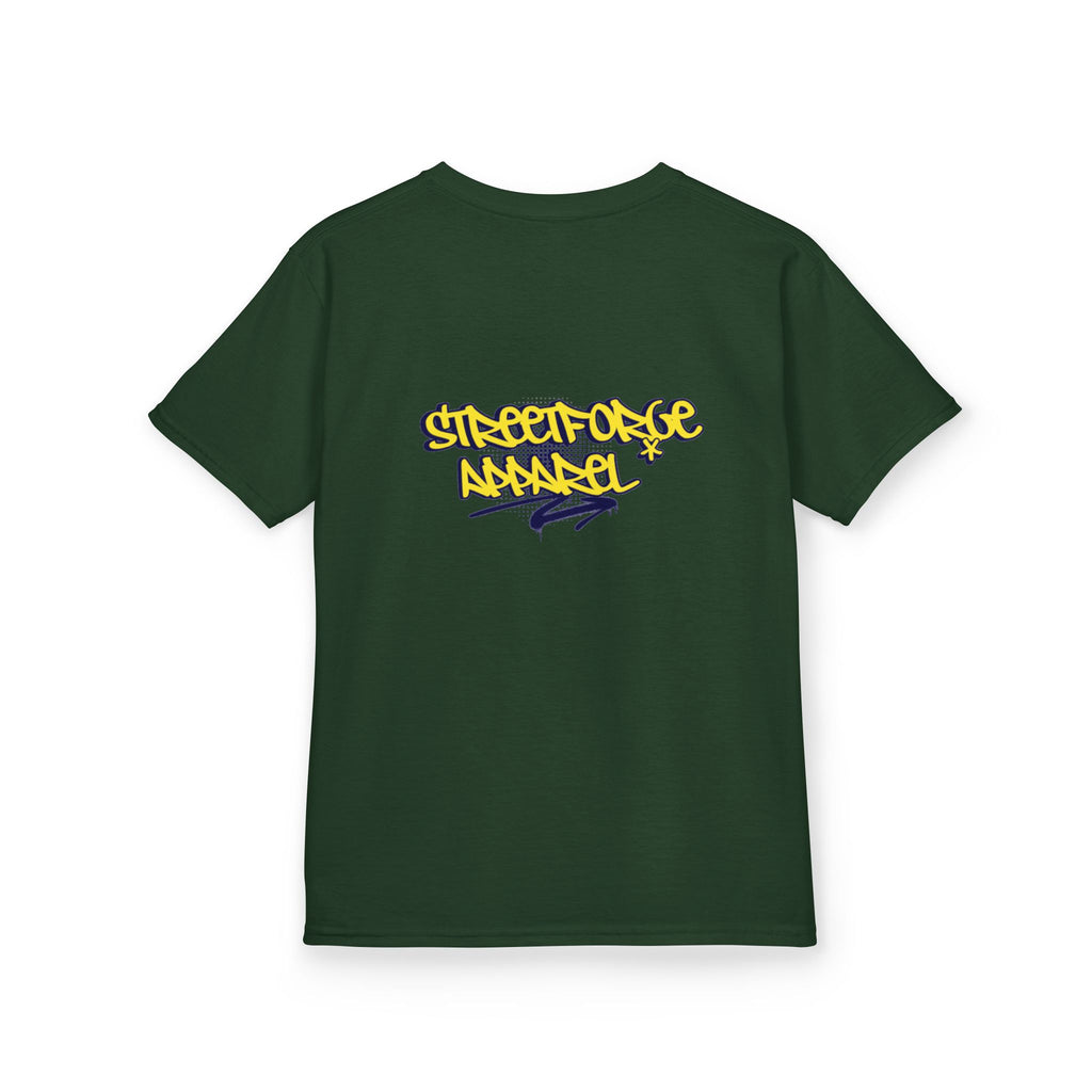 Kids Tee — Yellow Graffiti "Streetwise Angel" Logo