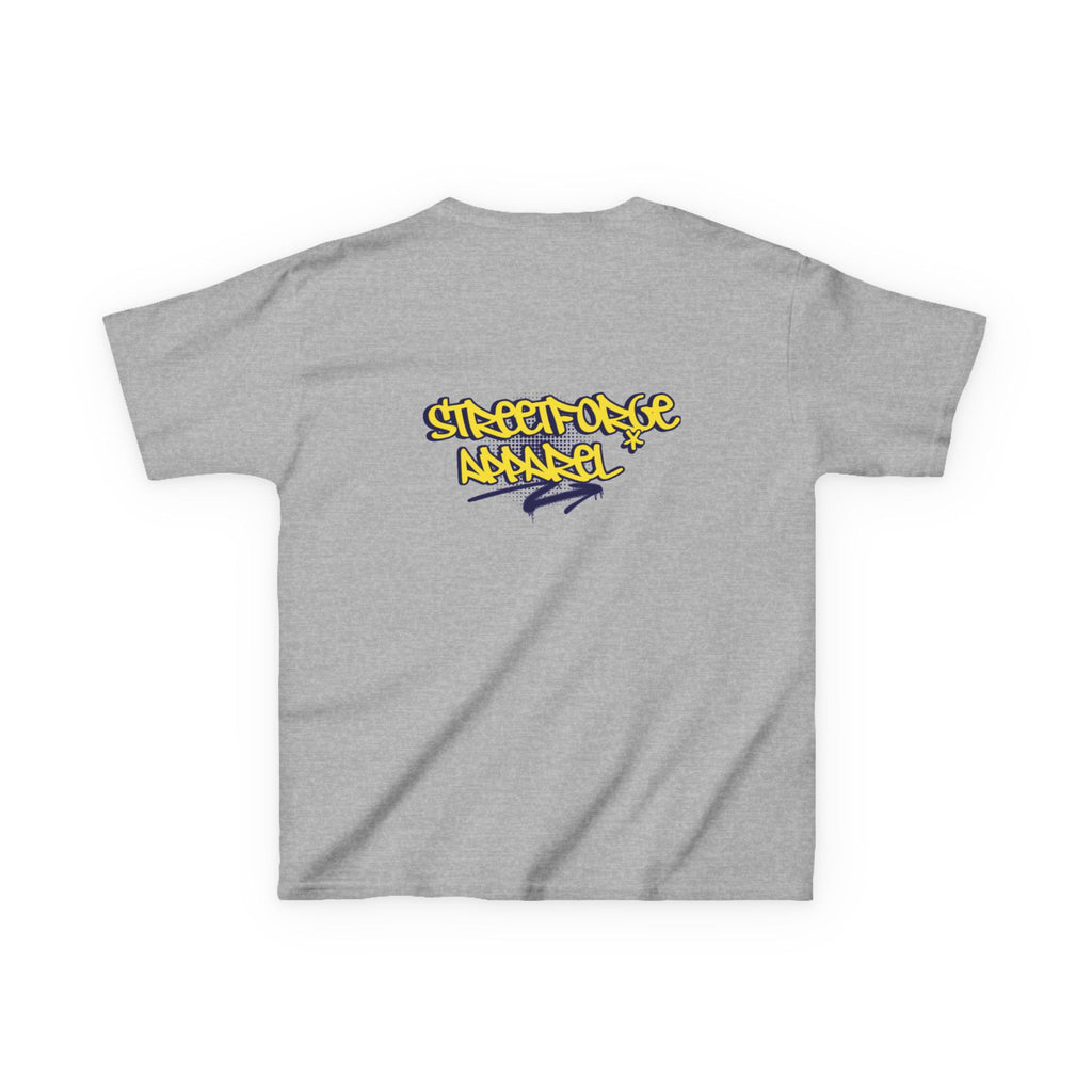 Kids Tee — Yellow Graffiti "Streetwise Angel" Logo