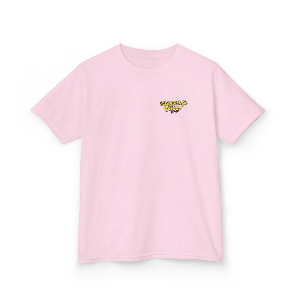Kids Tee — Yellow Graffiti "Streetwise Angel" Logo