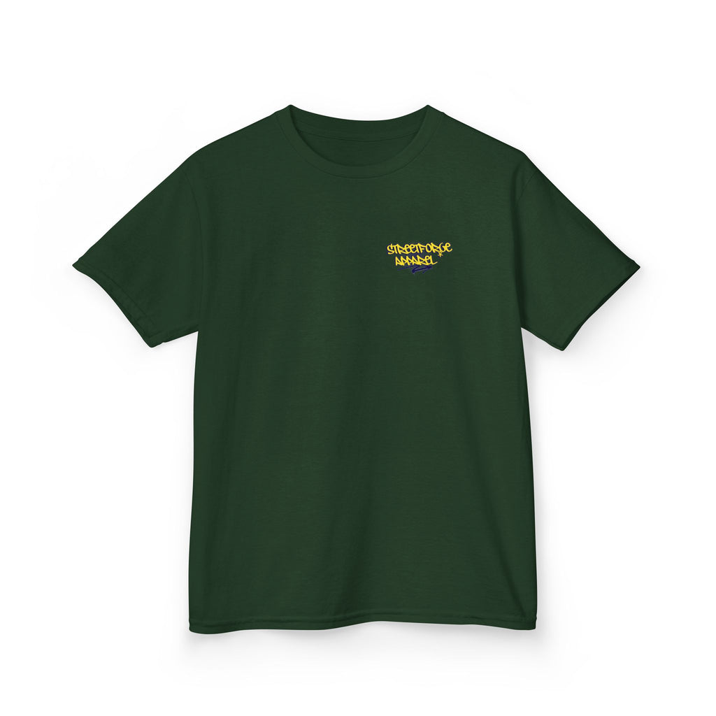 Kids Tee — Yellow Graffiti "Streetwise Angel" Logo