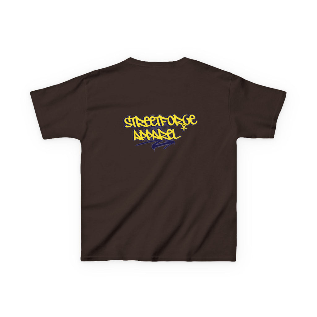 Kids Tee — Yellow Graffiti "Streetwise Angel" Logo
