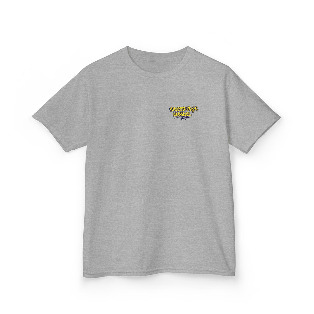 Kids Tee — Yellow Graffiti "Streetwise Angel" Logo