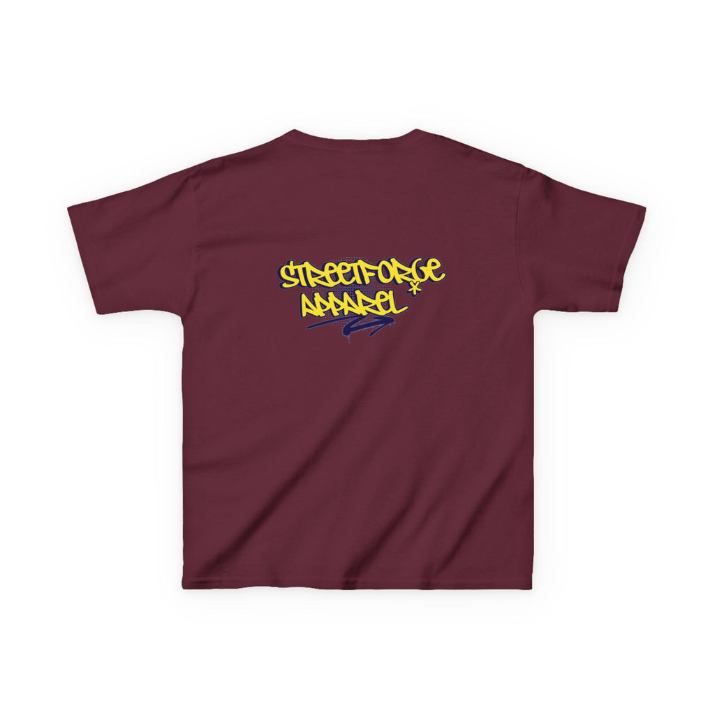 Kids Tee — Yellow Graffiti "Streetwise Angel" Logo