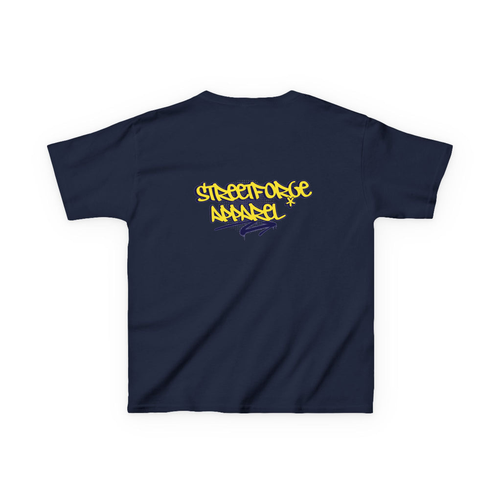 Kids Tee — Yellow Graffiti "Streetwise Angel" Logo